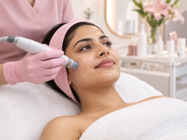 A HydraFacial session