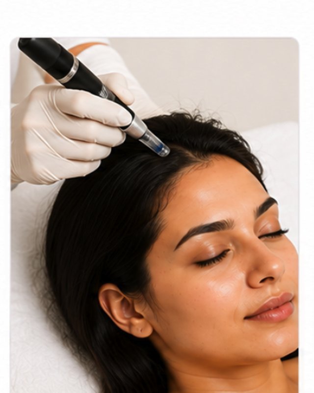 A GFC scalp treatment in progress