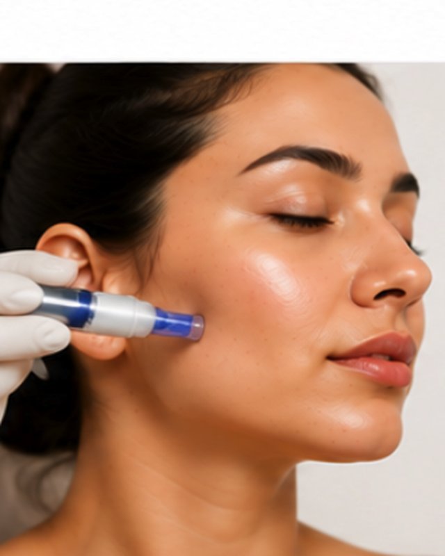 A laser treatment session at the clinic