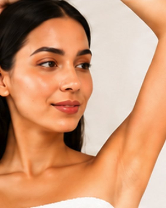 Smooth underarm after laser hair removal